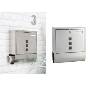 Produktbild für Briefkasten Böttcher-AG 60171 18/8, silber, aus Edelstahl