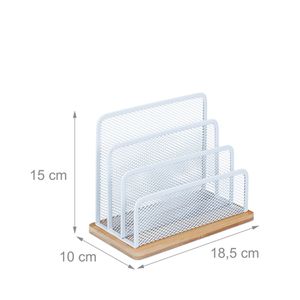 Produktbild für Briefständer Relaxdays Metall &amp; Bambus