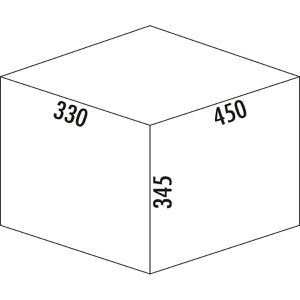 Produktbild für Einbaumülleimer Wesco Double-Shorty 345 K/500-2