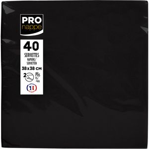 Produktbild für Servietten PROnappe SV623821I, schwarz
