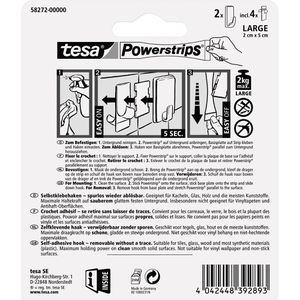 Produktbild für Klebehaken Tesa 58272 Powerstrips Large Eckig