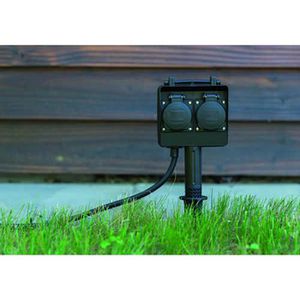 Produktbild für Gartensteckdose Heitronic Dubai, mit Erdspieß