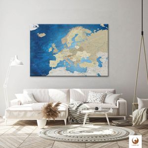 Produktbild für Europakarte Lana-KK Meerestiefe, mit Holzrahmen