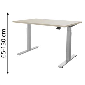 Schreibtisch fm-Büromöbel fouraction ahorn / silber