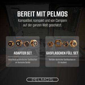 Produktbild für Gasflaschen-Adapter PELMOS JJ-U7AE-I5AV, Set