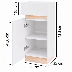 Produktbild für Badschrank Vicco Gloria, weiß