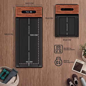 Produktbild für Walking-Pad Sportstech WoodPad Pro, dunkelbraun, klappbar