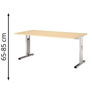Schreibtisch Hammerbacher O-Serie, ahorn / silber