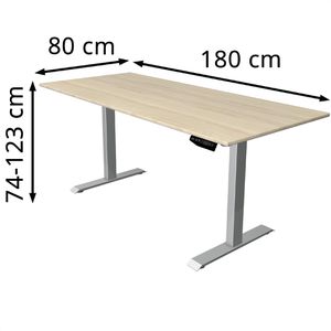 Produktbild für Schreibtisch Kerkmann Move 1, ahorn / silber