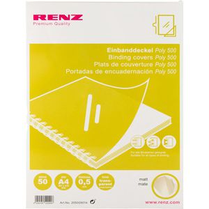 Produktbild für Bindefolien Renz Poly matt-transparent, 500 mic