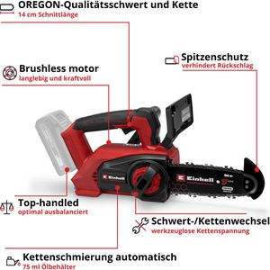Produktbild für Kettensäge Einhell-Professional FORTEXXA 18/20 TH, Akku