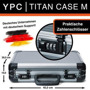 Produktbild für Transportkoffer YPC TitanCase M, abschließbar, aus Aluminium