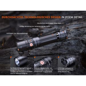 Produktbild für Taschenlampe Fenix PD36R V2, LED, aufladbar