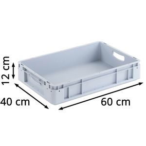Produktbild für Eurobox Alpha-Paletten Silverline, grau, 20 Liter