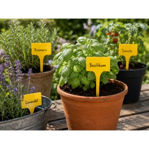 Produktbild für Pflanzenschilder Greemotion Stecketiketten, gelb, Kunststoff