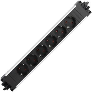 Steckdosenleiste Bachmann Step Alu, mit GST18