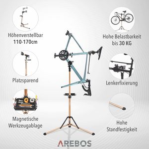 Produktbild für Fahrrad-Montageständer Arebos AR-HE-FMS2C, E-Bike