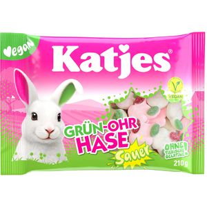 Schaumzucker Katjes Grün-Ohr Hase Sauer, mit Fruchtgummi