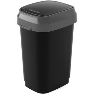 Mülleimer Curver KIS Dual Swing, schwarz/grau