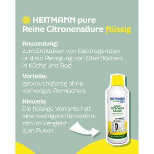 Produktbild für Zitronensäure Heitmann pure 10355210000, flüssig