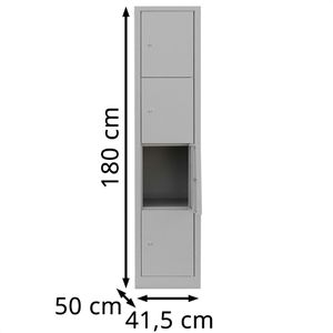 Produktbild für Schließfachschrank Lüllmann 523410, lichtgrau