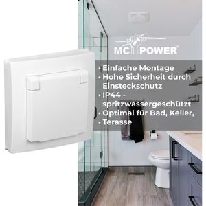 Produktbild für Steckdose McPower Flair IP44, Unterputz