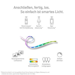 Produktbild für LED-Streifen tint Smart, dimmbar, weiß + RGB