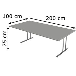 Produktbild für Schreibtisch Kerkmann start up 4347, graphit / silber