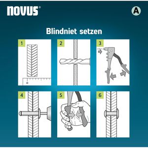 Produktbild für Blindnieten Novus-Tools 045-0086, Aluminium, Set
