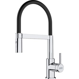 Produktbild für Küchenarmatur Franke Lina Semi-Pro, chrom/schwarz