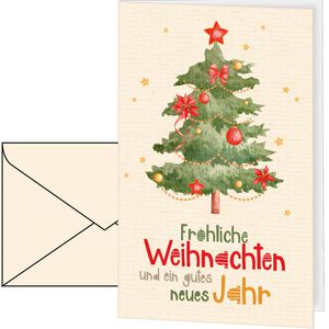 Weihnachtskarte Böttcher-AG Geschmückter Baum