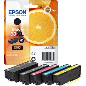 Tinte Epson 33XL C13T335140 Orange, schwarz