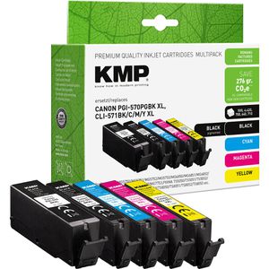 Produktbild für Tinte KMP für Canon PGI-570PGBK XL + CLI-571BKCMY XL Multipack