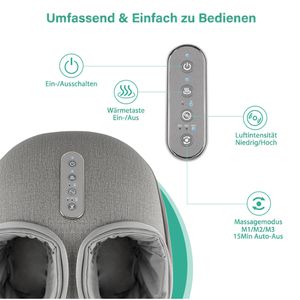 Produktbild für Fußmassagegerät Nekteck Medcursor Shiatsu, grau