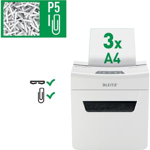Produktbild für Aktenvernichter Leitz 8093 IQ 3M Protect Premium, weiß