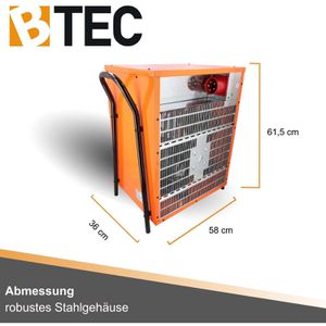 Produktbild für Heizlüfter BTEC 121260, mit 3 Stufen bis 22000 Watt