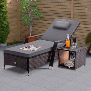 Produktbild für Beistelltisch CASARIA 109509, braun, aus Kunststoff / Metall