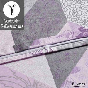 Produktbild für Bettwäsche Buymax Eldora, lila-grau, Renforcé