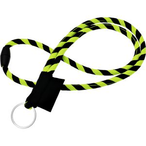 Produktbild für Schlüsselband Webbomb Tubular, neongrün/schwarz