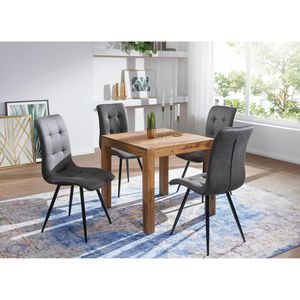 Produktbild für Esstisch Wohnling WL1.319, Sheesham-Massivholz