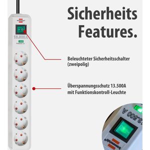 Produktbild für Steckdosenleiste Brennenstuhl Eco-Line, 1,5m Kabel