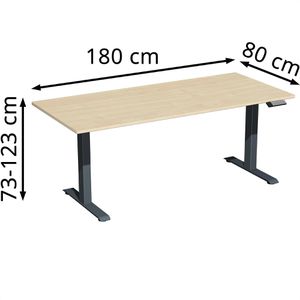 Produktbild für Schreibtisch Geramöbel Elevate Basic, ahorn / anthrazit