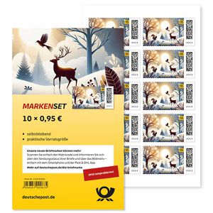 Briefmarken DeutschePost Set, 10 Stück à 95cent