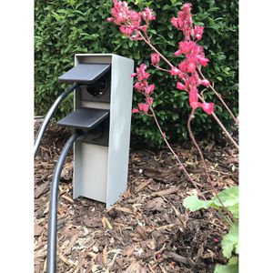 Produktbild für Gartensteckdose Bold Abano, silber, anschraubbar
