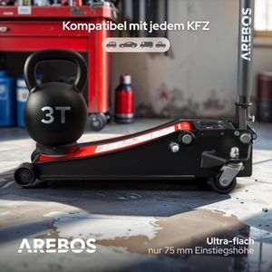 Produktbild für Rangierwagenheber Arebos AR-HE-HRW+UB, Set 3 tlg.