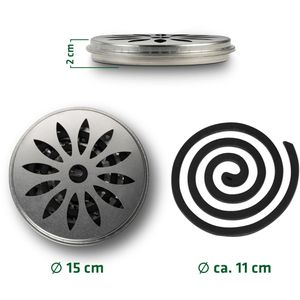 Produktbild für Mückenspirale Gardigo Citronella Räucher-Set