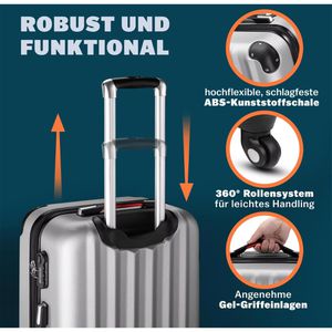 Produktbild für Koffer Monzana Baseline silber