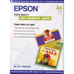 Produktbild für Fotopapier Epson S041106 SelfAdhesive, für Inkjet, A4