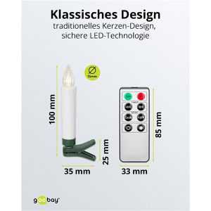Produktbild für Christbaumkerzen Goobay 77753