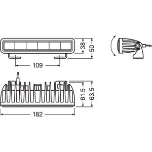 Produktbild für Zusatzscheinwerfer OSRAM LEDriving SX180-SP, 12 V / 24 V, LED
